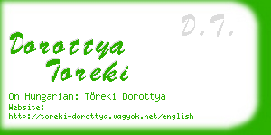 dorottya toreki business card