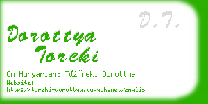 dorottya toreki business card